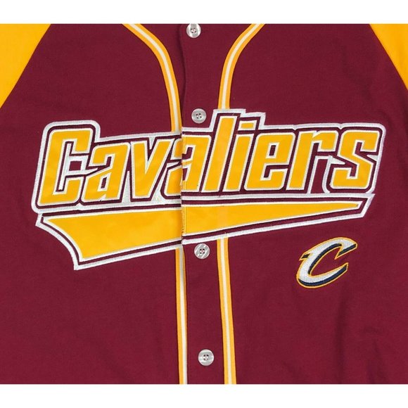 Cleveland Cavaliers Starter NBA Mens 2XL Button Front Sewn Baseball Jersey Shirt - Picture 3 of 10
